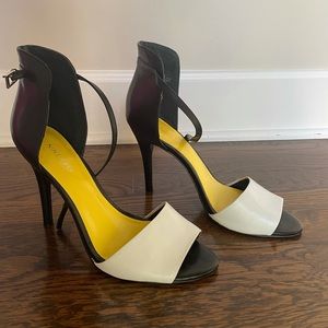 Nine West Black & White Heels